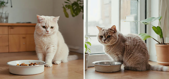 коты на сухом и влажном корме