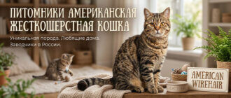 питомники Американской жесткошерстной кошка
